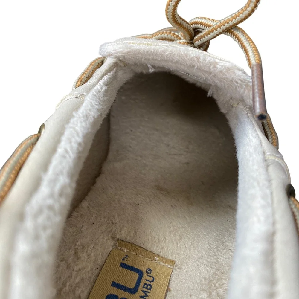 JBU Jambu Gwen Weather‎ Ready Women Duck Shoes Grey Orange Faux Fur Lined 8